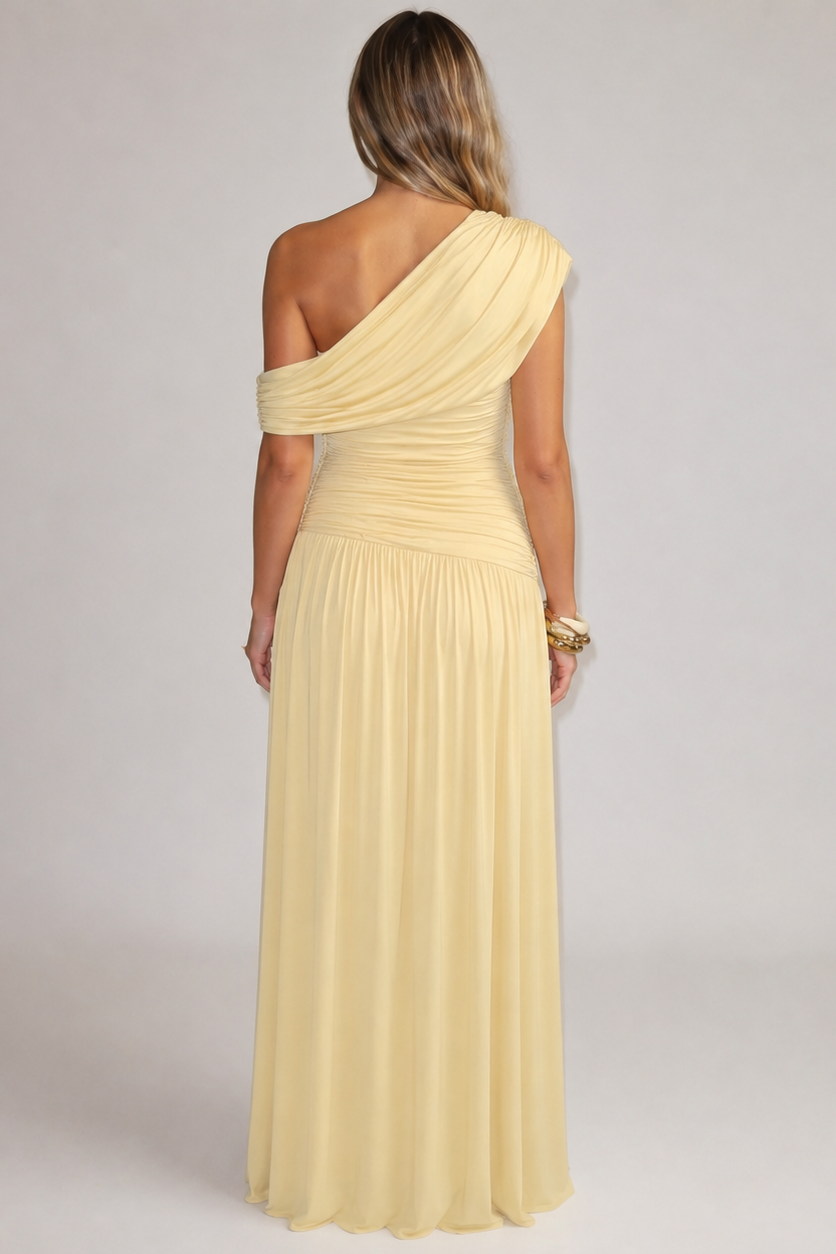 Elegant Long Asymmetric Maternity Dress