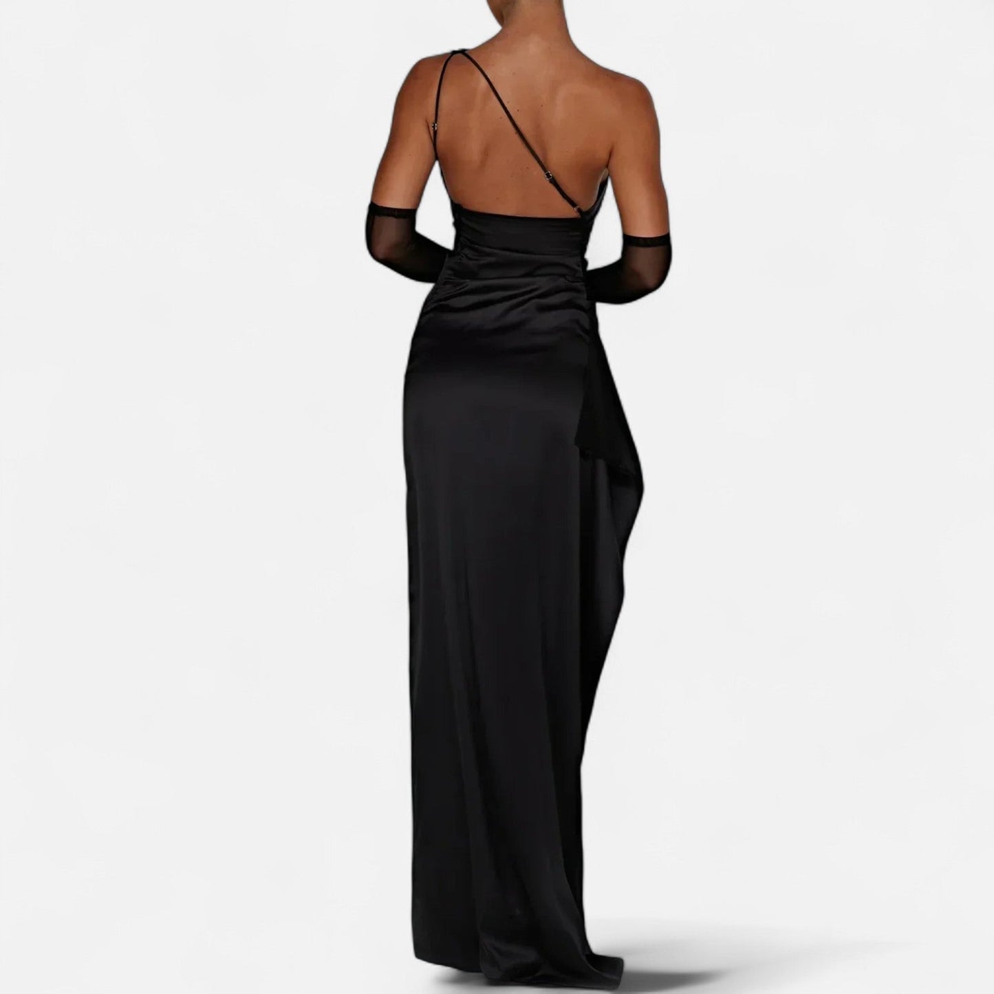Ancient World | Asymmetric Long Dress for Women – Sculptural Silhouette, Natural Movement