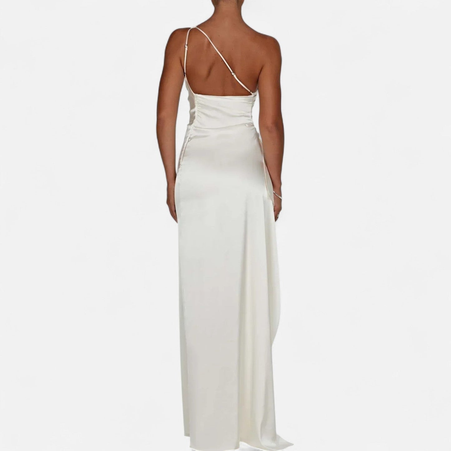 Ancient World | Asymmetric Long Dress for Women – Sculptural Silhouette, Natural Movement
