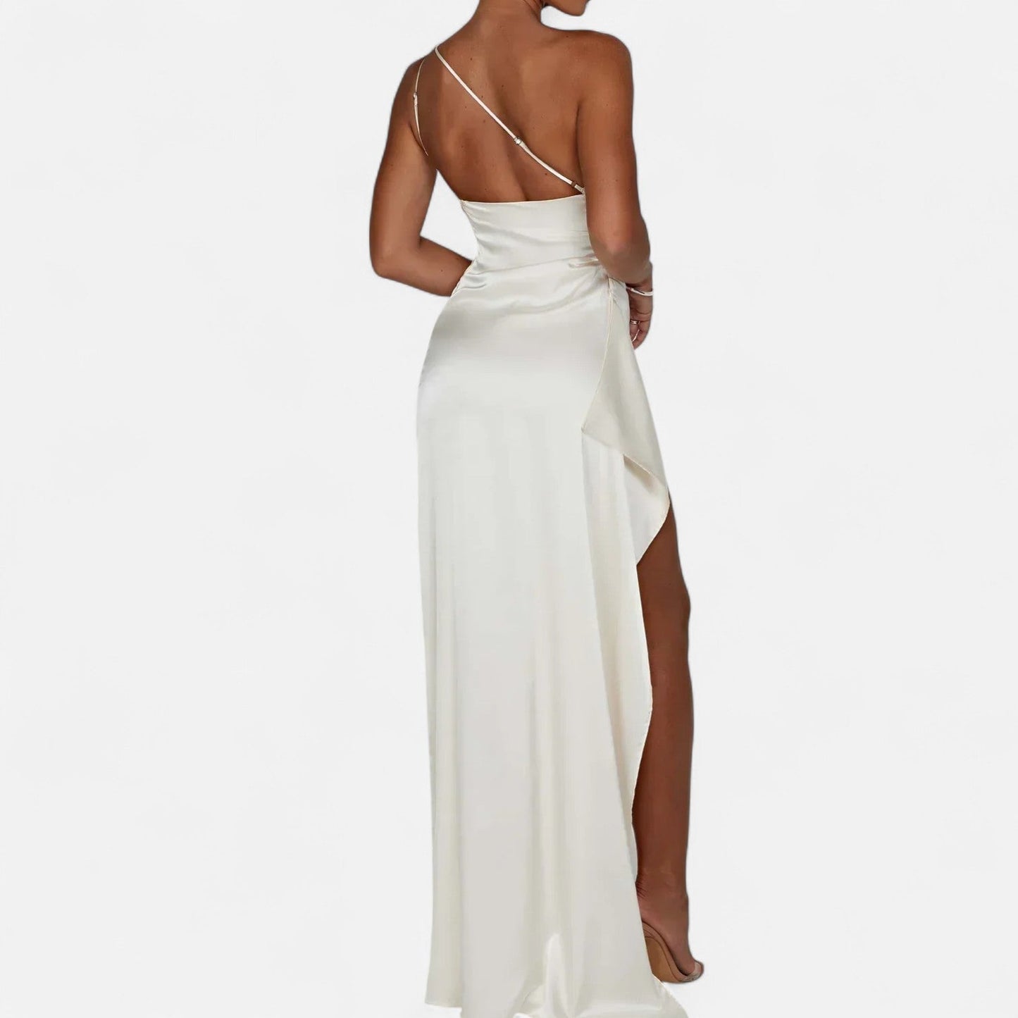 Ancient World | Asymmetric Long Dress for Women – Sculptural Silhouette, Natural Movement