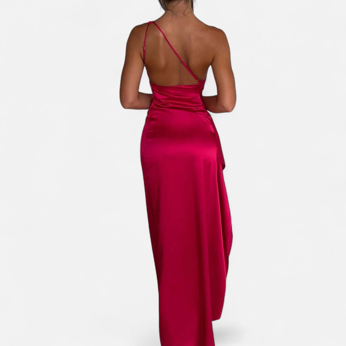 Ancient World | Asymmetric Long Dress for Women – Sculptural Silhouette, Natural Movement