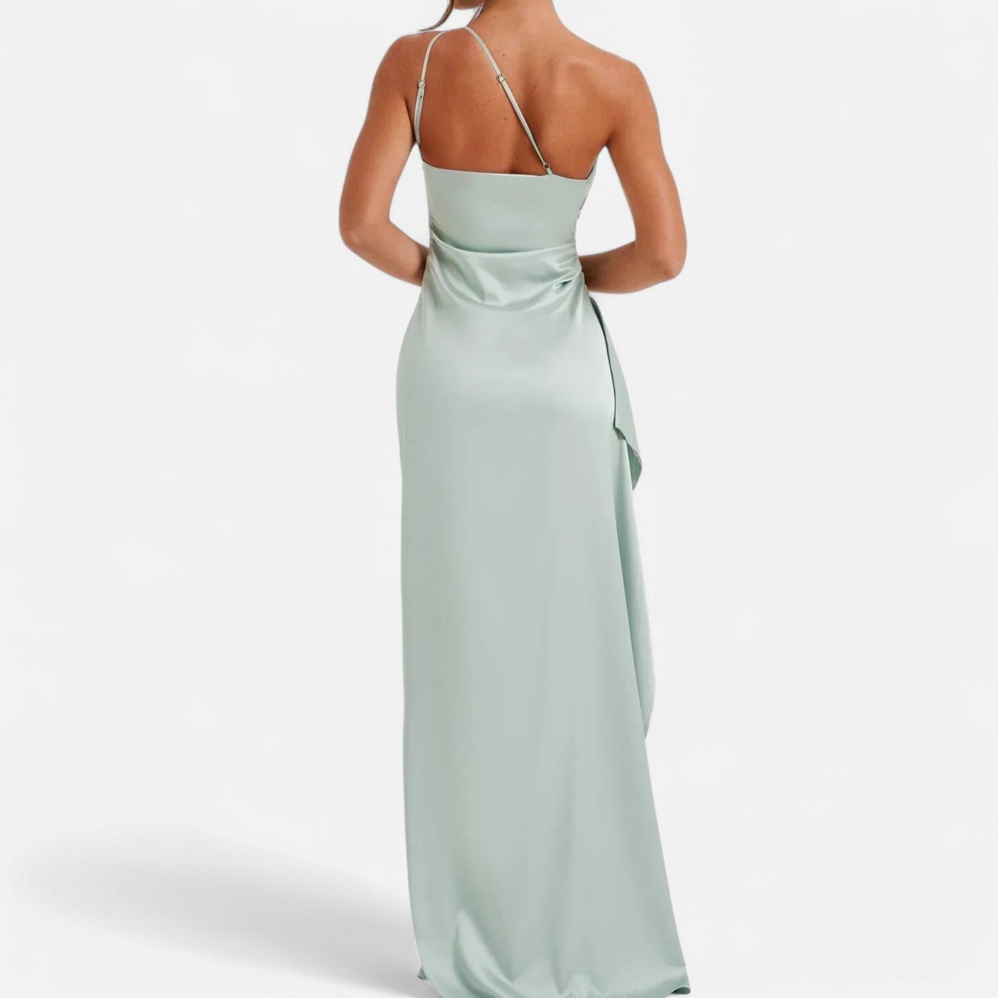 Ancient World | Asymmetric Long Dress for Women – Sculptural Silhouette, Natural Movement