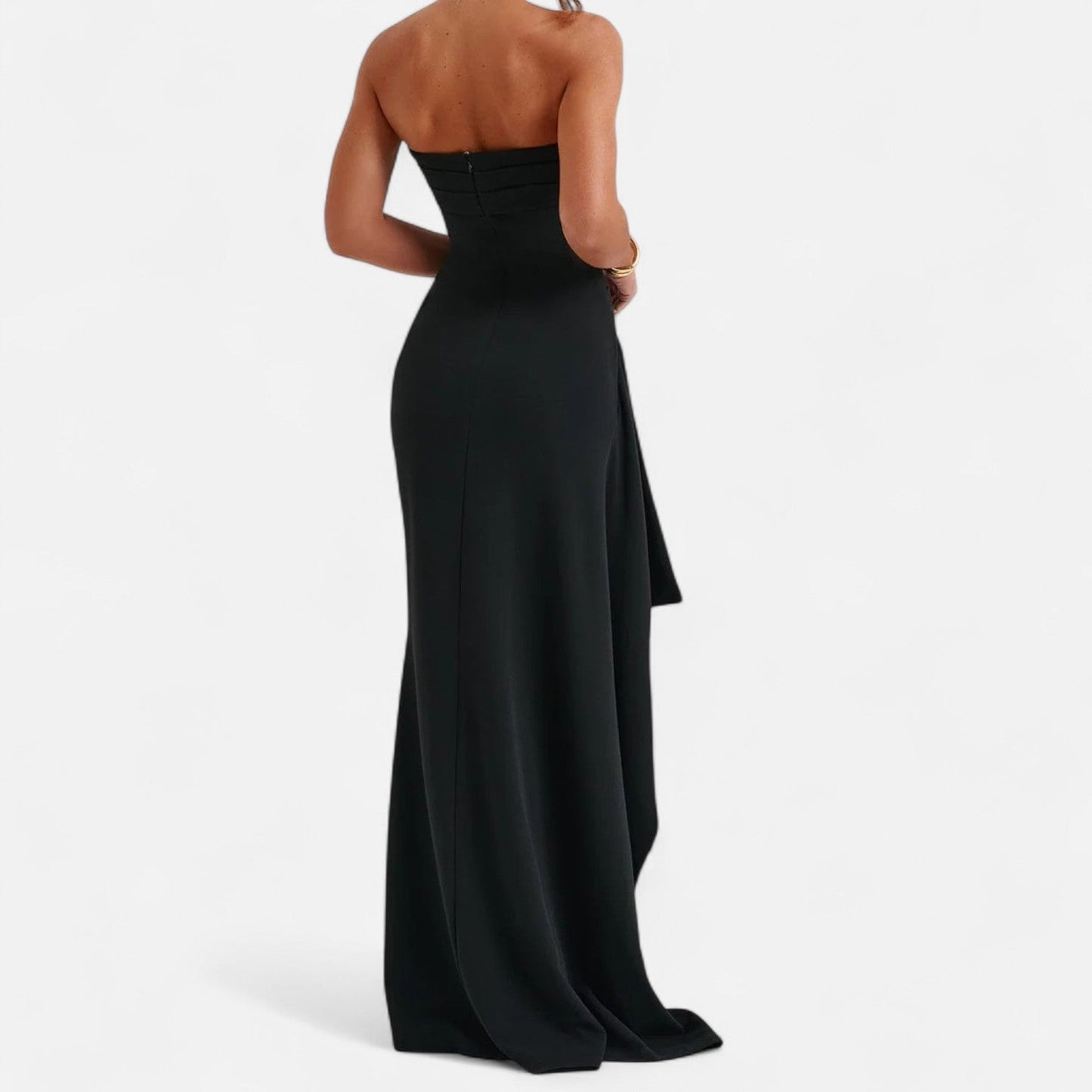 Ancienne Monde | Strapless Dress with High Slit for Women – Bold Elegance, Contemporary Evening Glamour